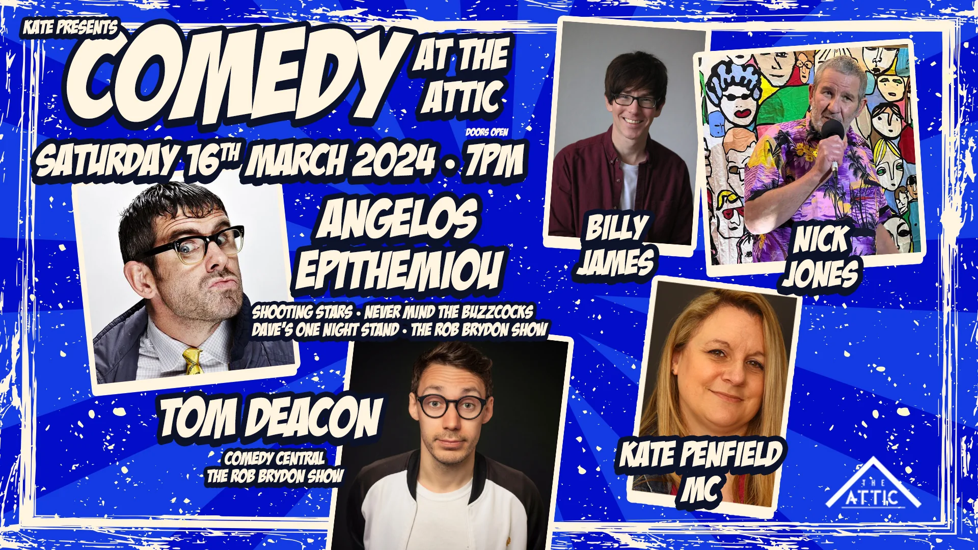 Southampton Stand Up Comedy with Angelos Epithemiou & Friends- Saturday 16th March