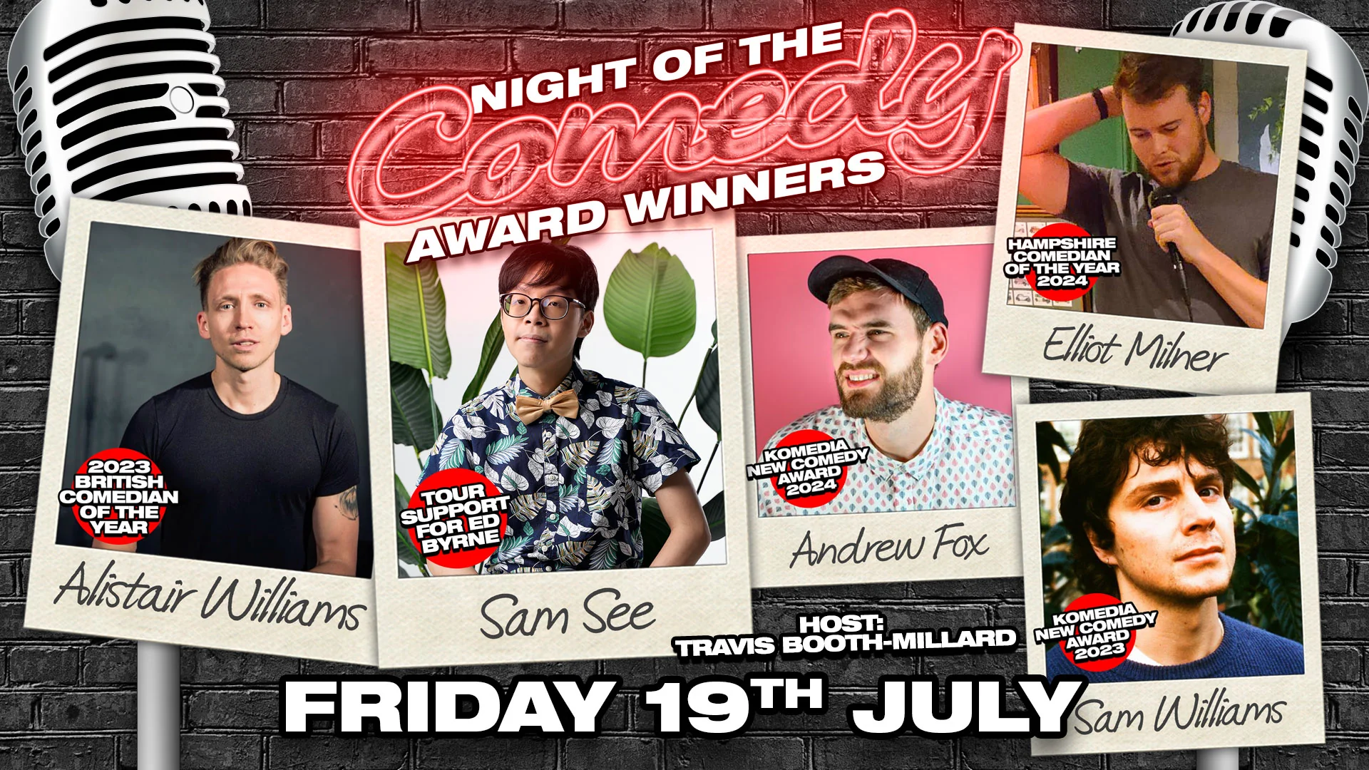 Southampton Stand Up The Comedy Award Winners- Friday 19th July