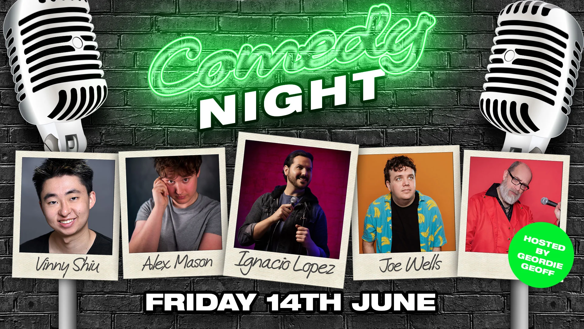 Southampton Stand Up Comedy Inc Ignacio Lopez & Joe Wells - Friday 14th June