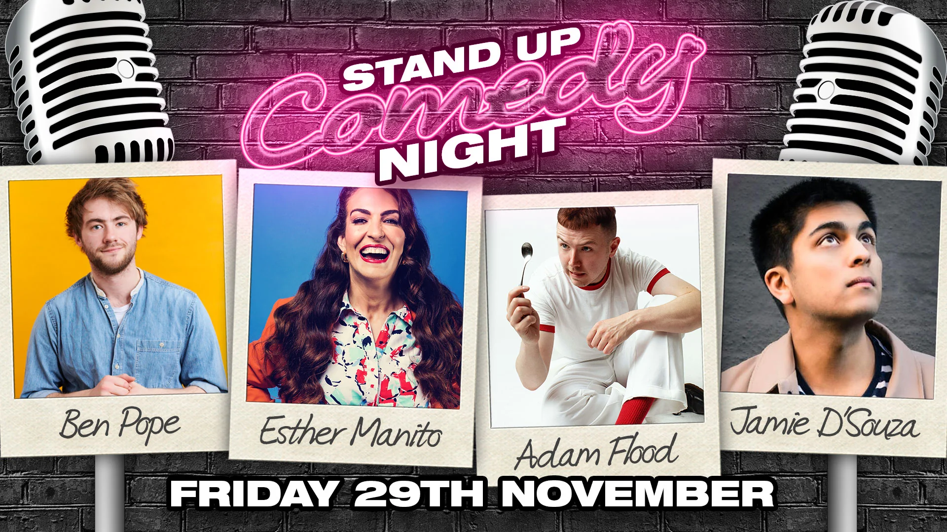 An evening of Stand Up Comedy in Southampton - Friday 29th November