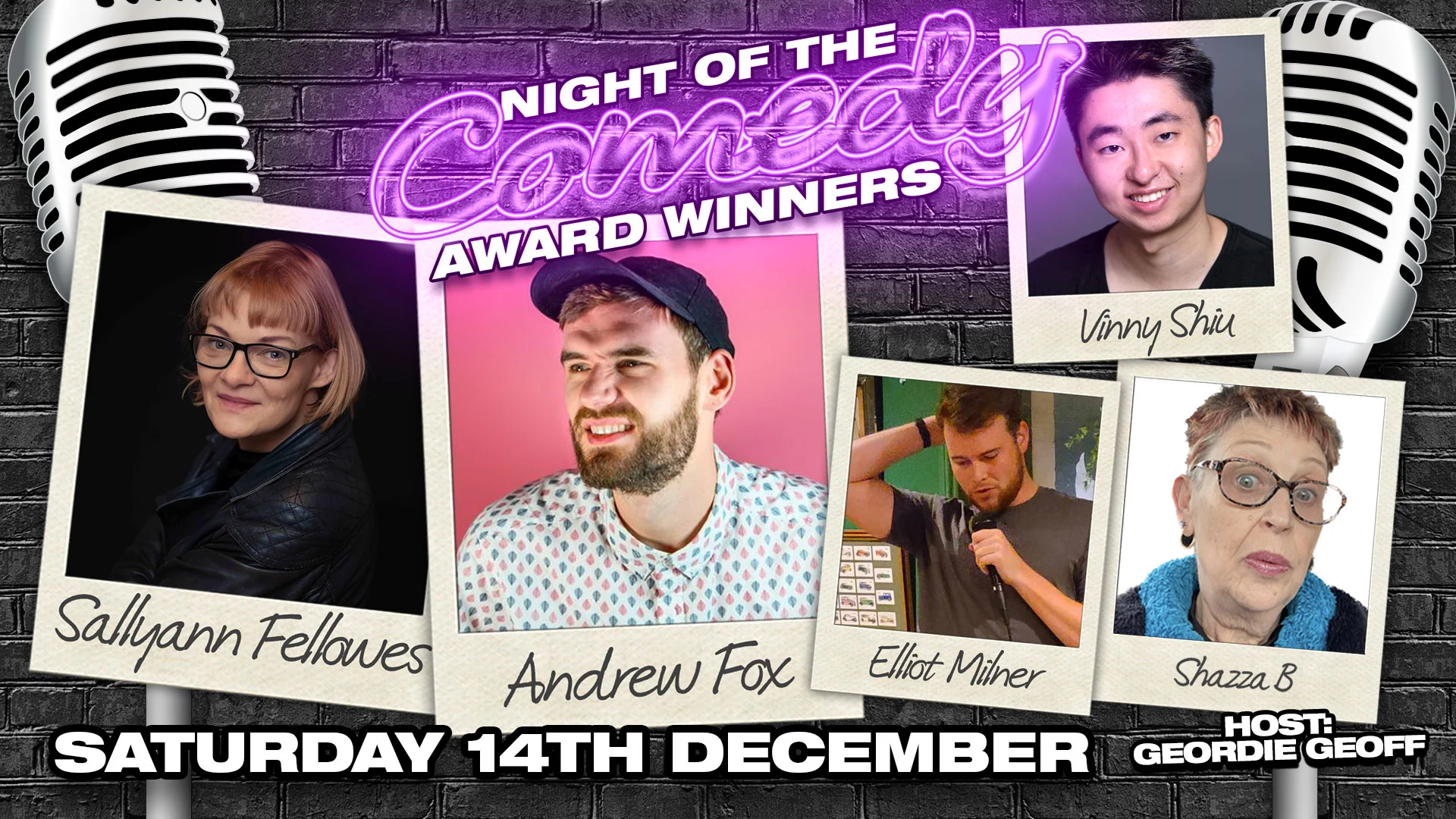 Southampton Stand Up The Comedy Award Winners- Saturday 14th December