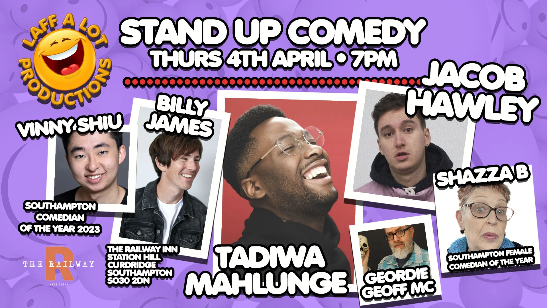 Stand-Up Comedy in Botley's Railway Inn - Thursday 4th April