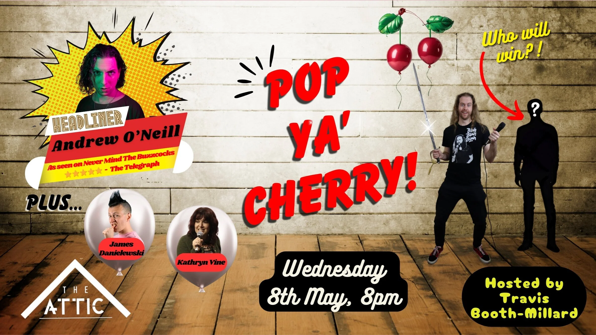 Stand Up Comedy Night Featuring Andrew O’Neill - Wednesday 8th May